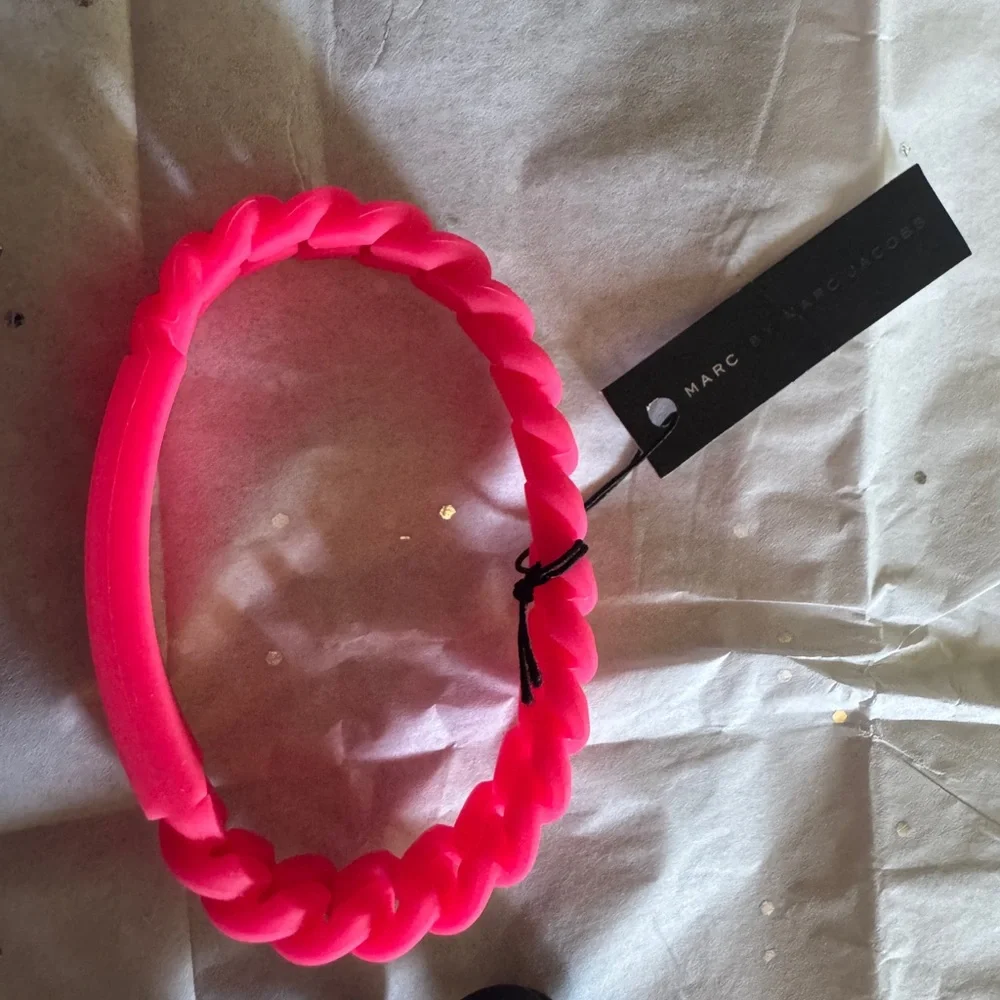 Marc by Marc Jacobs Neon Pink and Black Cord bracelet set - Picture 4 of 4